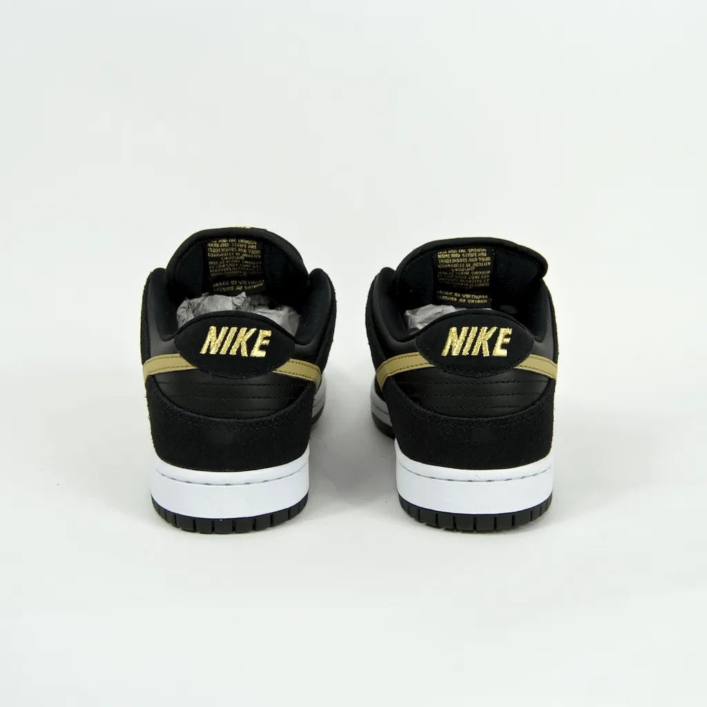 Nike SB - Dunk Low Pro Shoes - Black / Metallic Gold / White