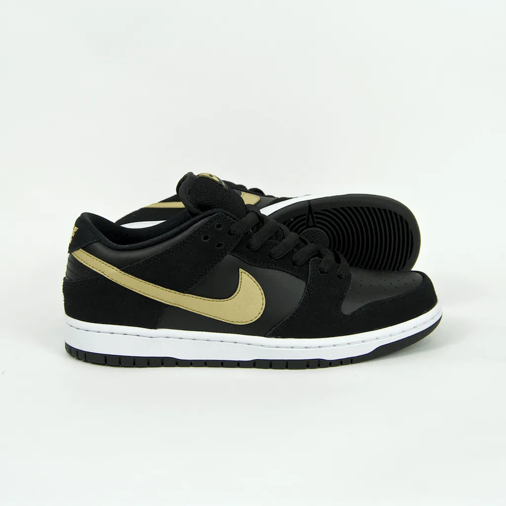 Nike SB - Dunk Low Pro Shoes - Black / Metallic Gold / White