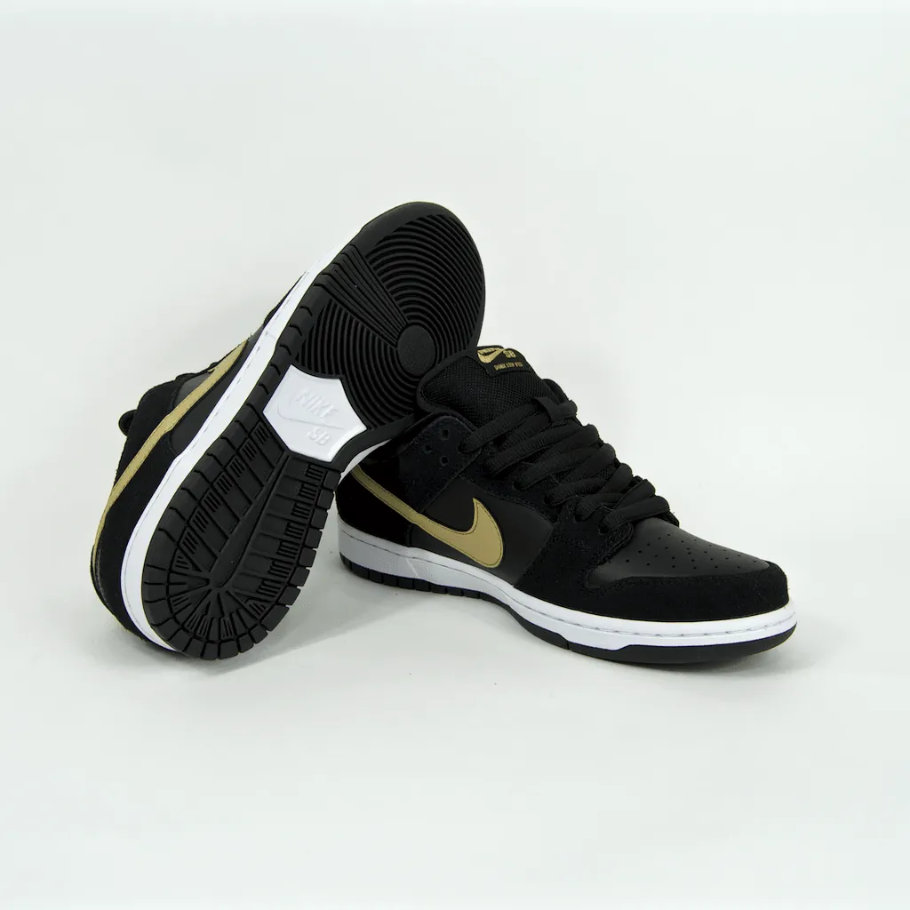 Nike SB - Dunk Low Pro Shoes - Black / Metallic Gold / White