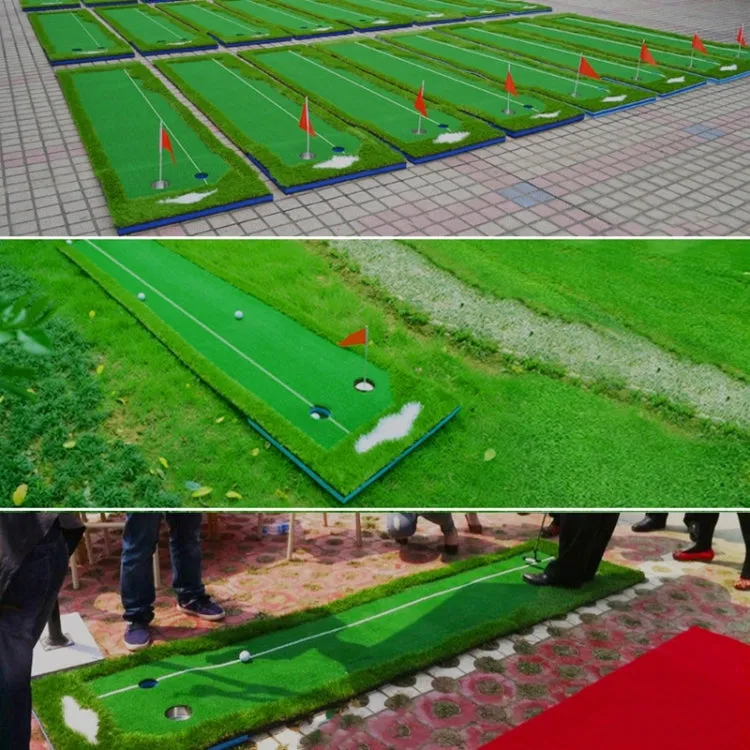 PGM Golf Double Colors Putting Mat Push Rod Trainer, Size: 50x300cm(Green)