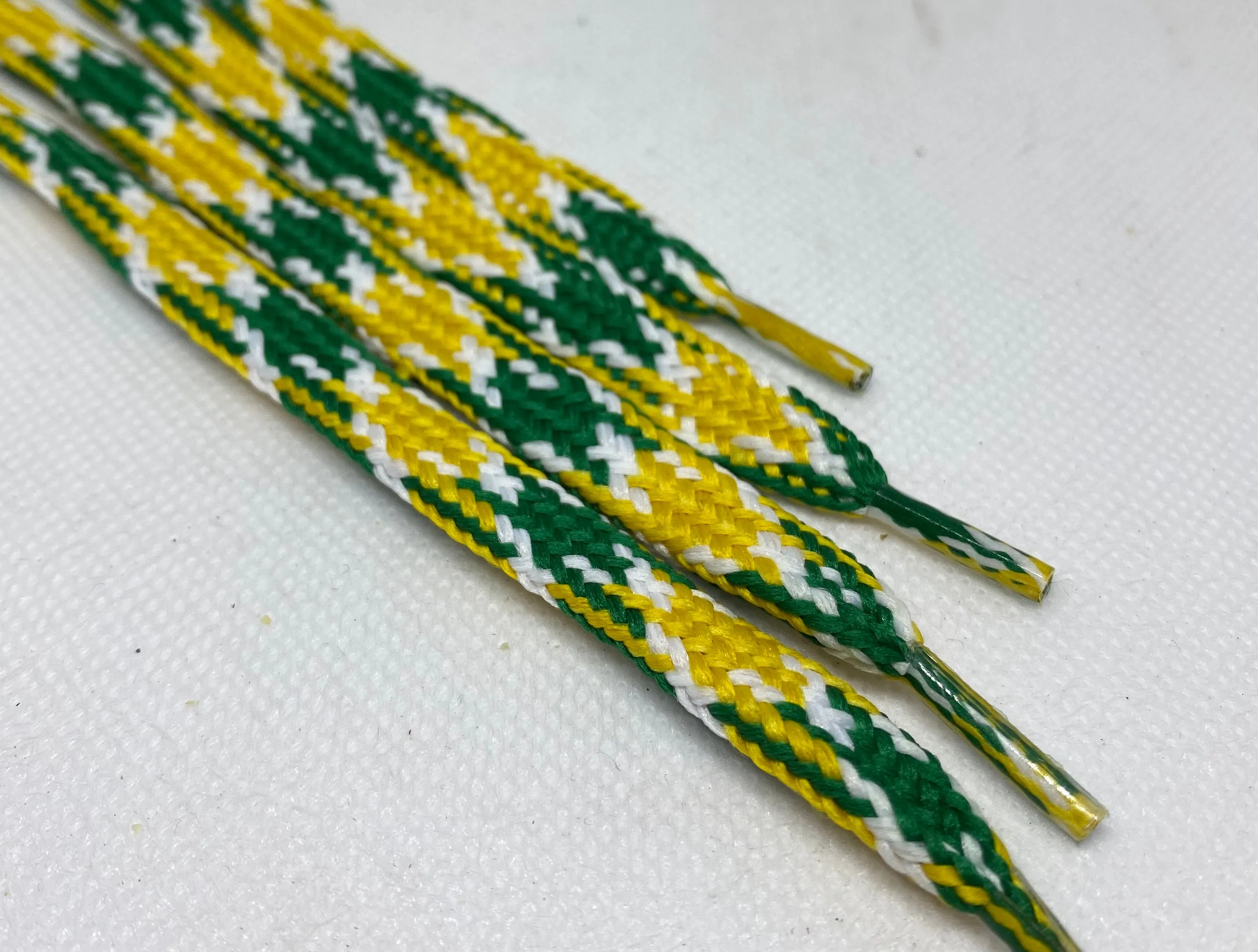 Premium Sport Laces - Gold, Green and White