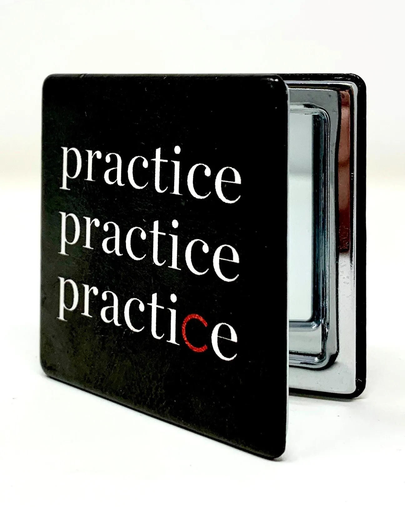 "Practice, Practice, Practice" Compact Mirror | Retro Collection