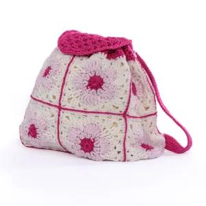 Red Heart Crochet Flower Power Backpack