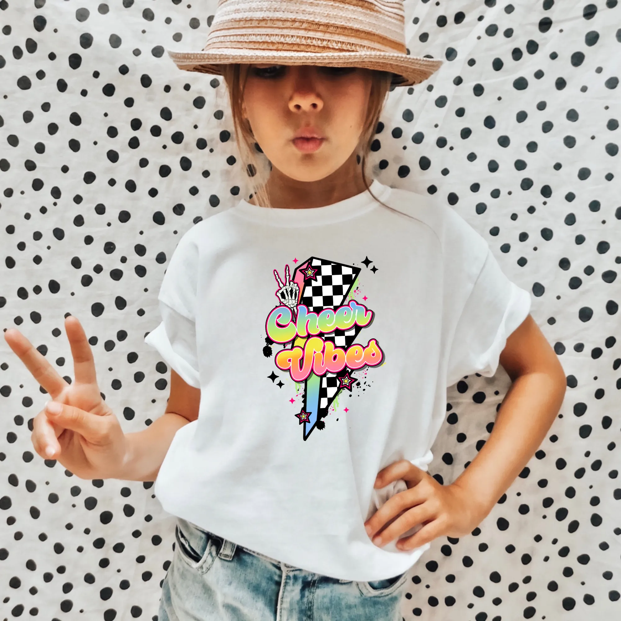 Retro Cheer Vibes Shirt for Girls