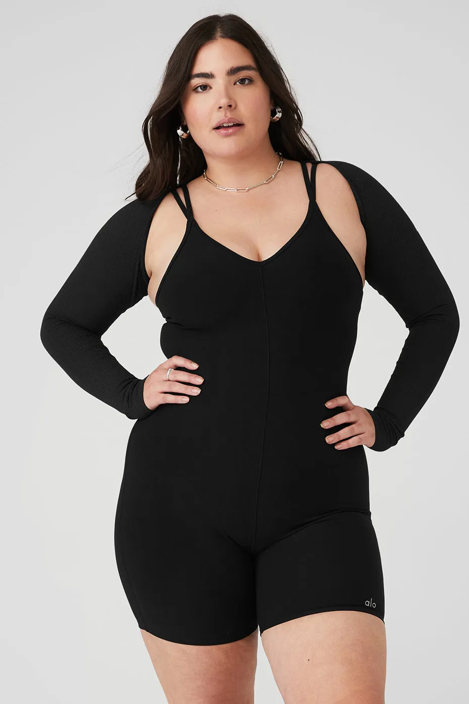 Ribbed Amelia Shrug - Black