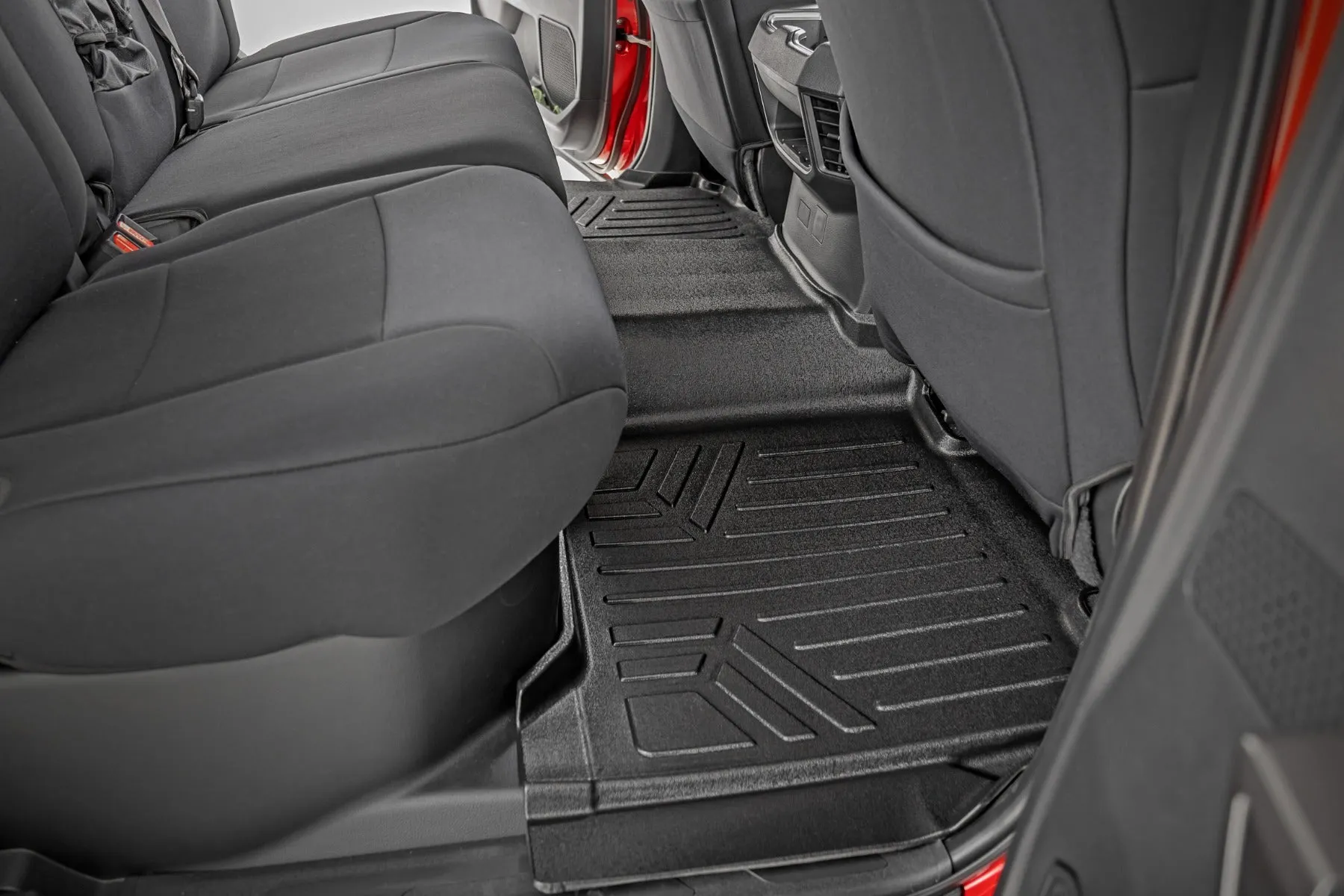 Rough Country Heavy Duty Black Floor Liners | 2022-2025 Toyota Tundra