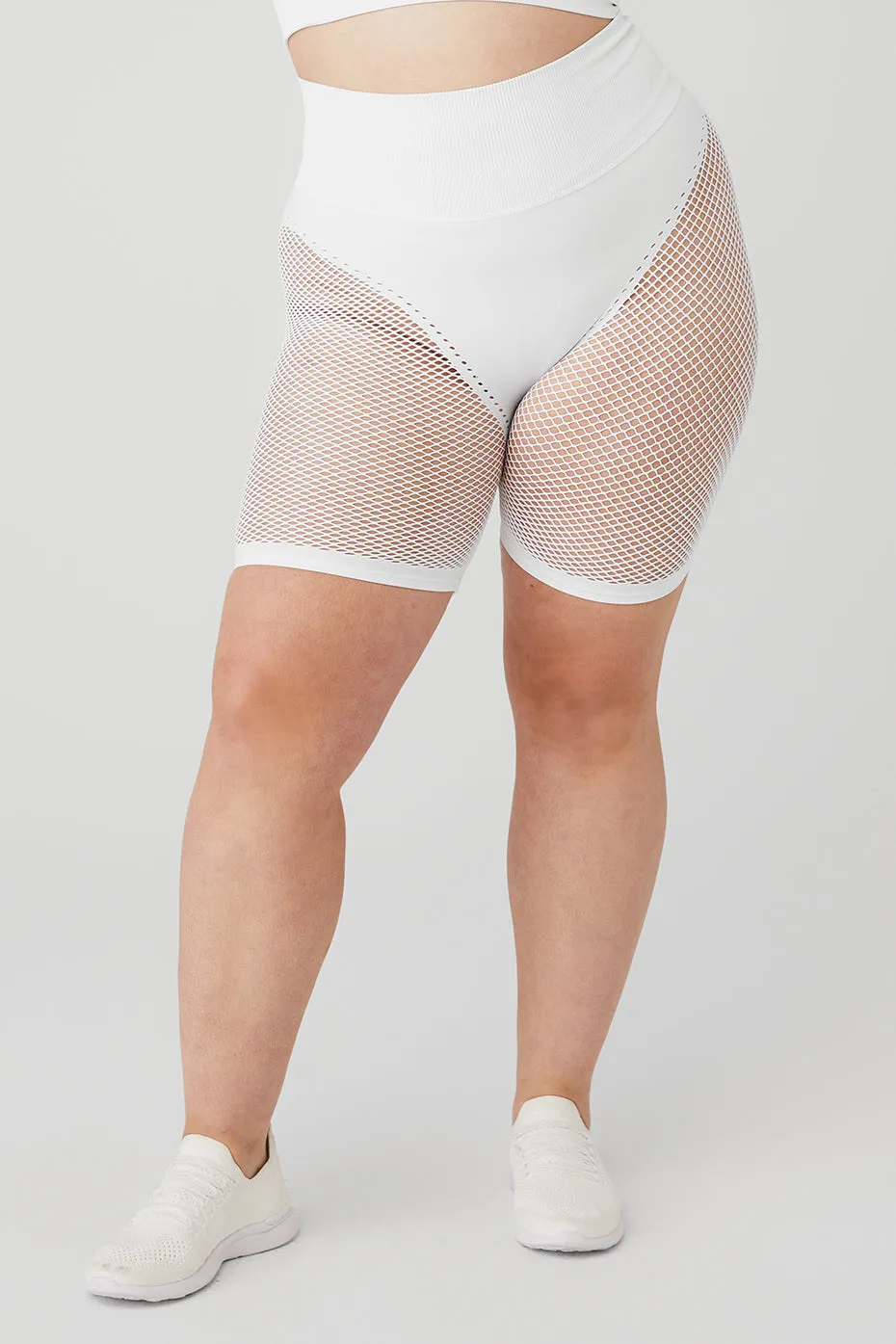 Seamless High-Waist Limitless Open Air Short - White