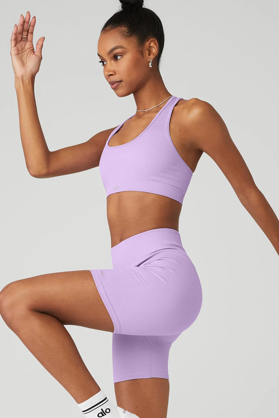 Seamless Ribbed Bra - Violet Skies