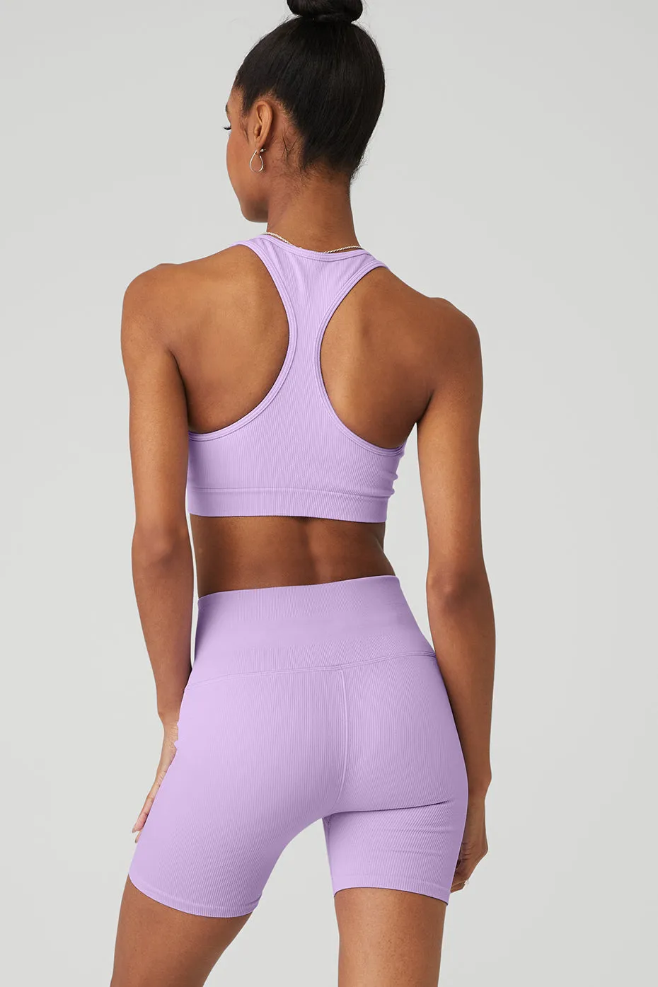 Seamless Ribbed Bra - Violet Skies