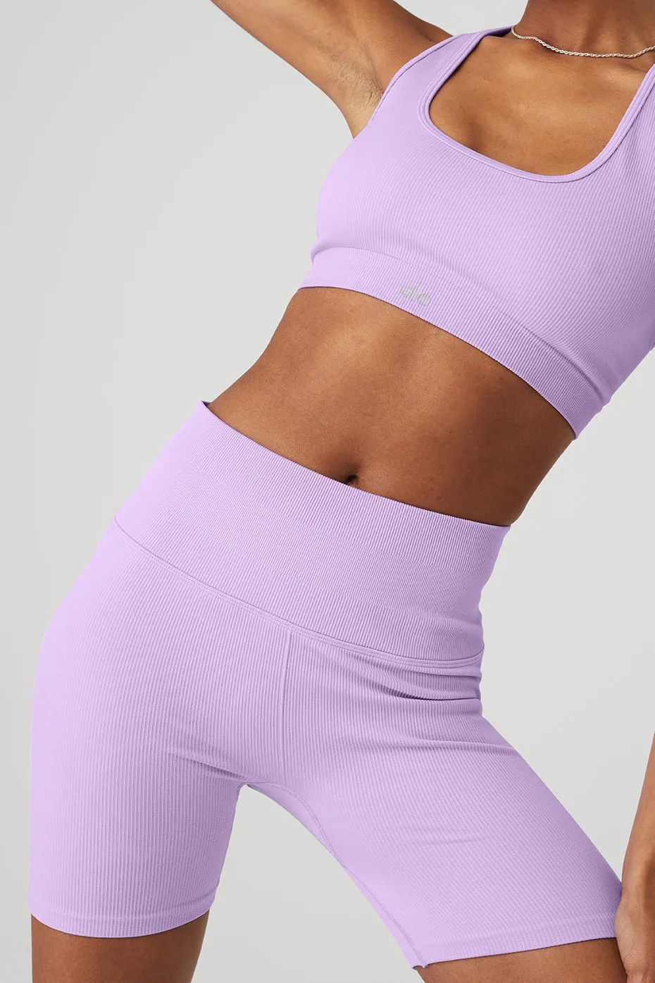 Seamless Ribbed Bra - Violet Skies