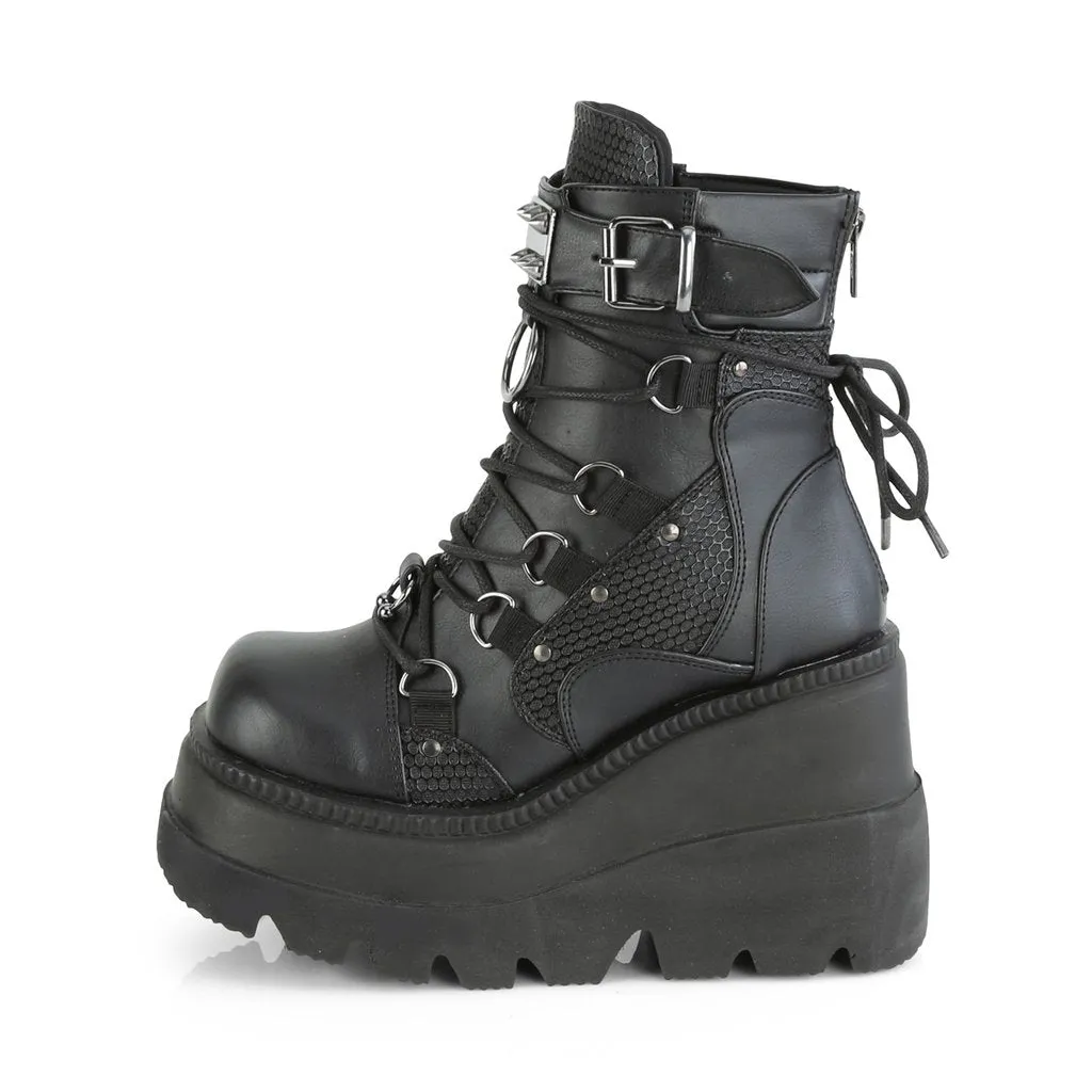 SHAKER 60 Headhunter Black Platform Boots