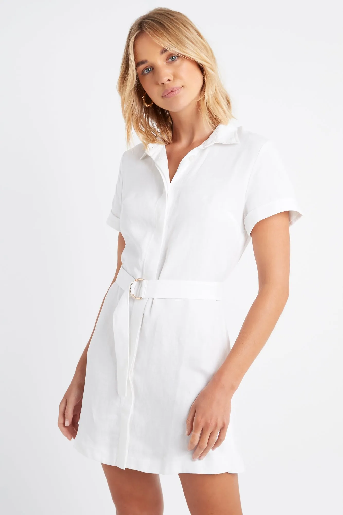 Shoreline Belted Shirt Dress