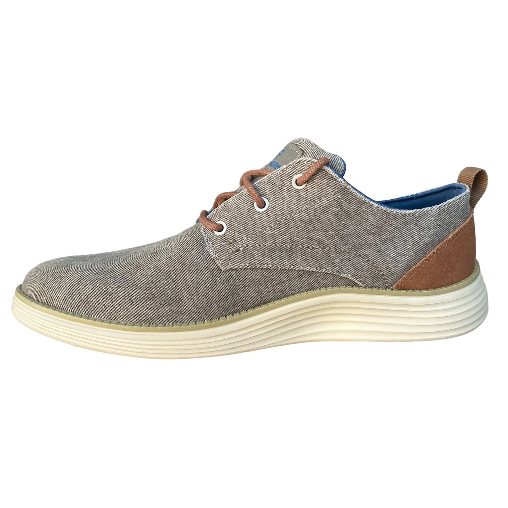 Skechers scarpa casual da uomo in canvas Status 2.0 Pexton 65910 TPE tortora