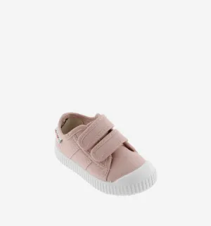 Skin canvas double velcro sneaker