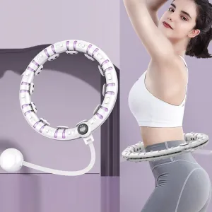 Slimming Massage Smart Counting Weight-Bearing Fat Loss Fitness Circles, Specification: 10 Knots (Taro Purple)