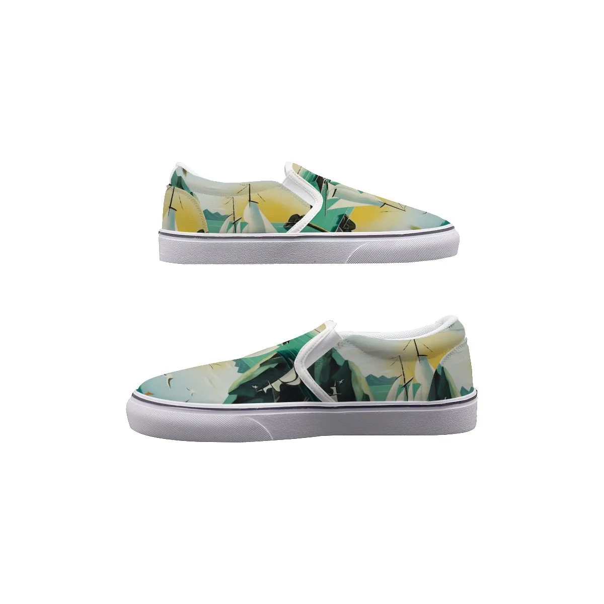 So#23 Men's Slip On Sneakers, abstract, print