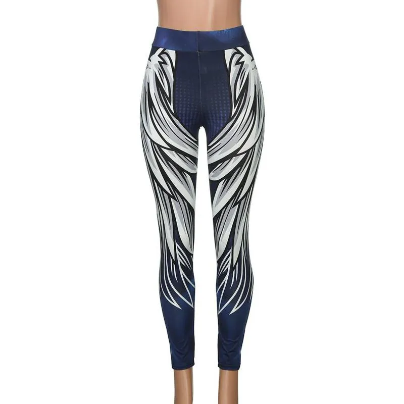 Sports Feather Elasticity Yoga Fitness Sports Leggings