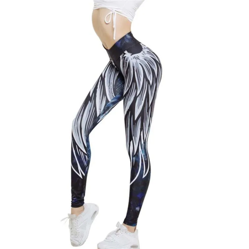 Sports Feather Elasticity Yoga Fitness Sports Leggings