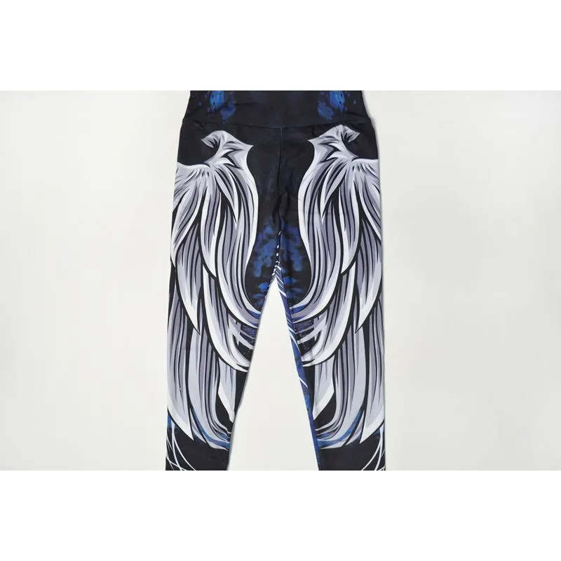 Sports Feather Elasticity Yoga Fitness Sports Leggings