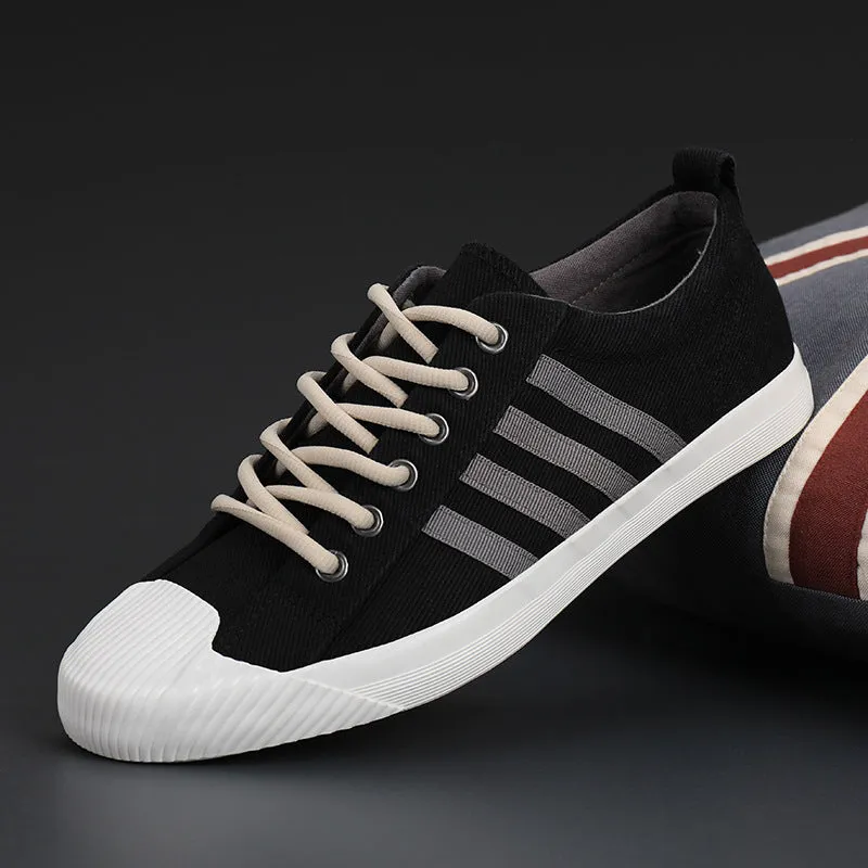 Spring & Summer Men Stripped Canvas Sneakers