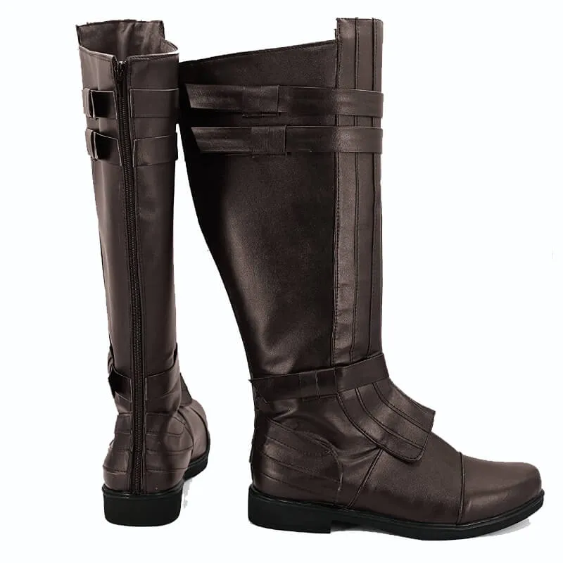 Star Wars Boots Anakin Skywalker Black Brown Shoes Halloween Boots