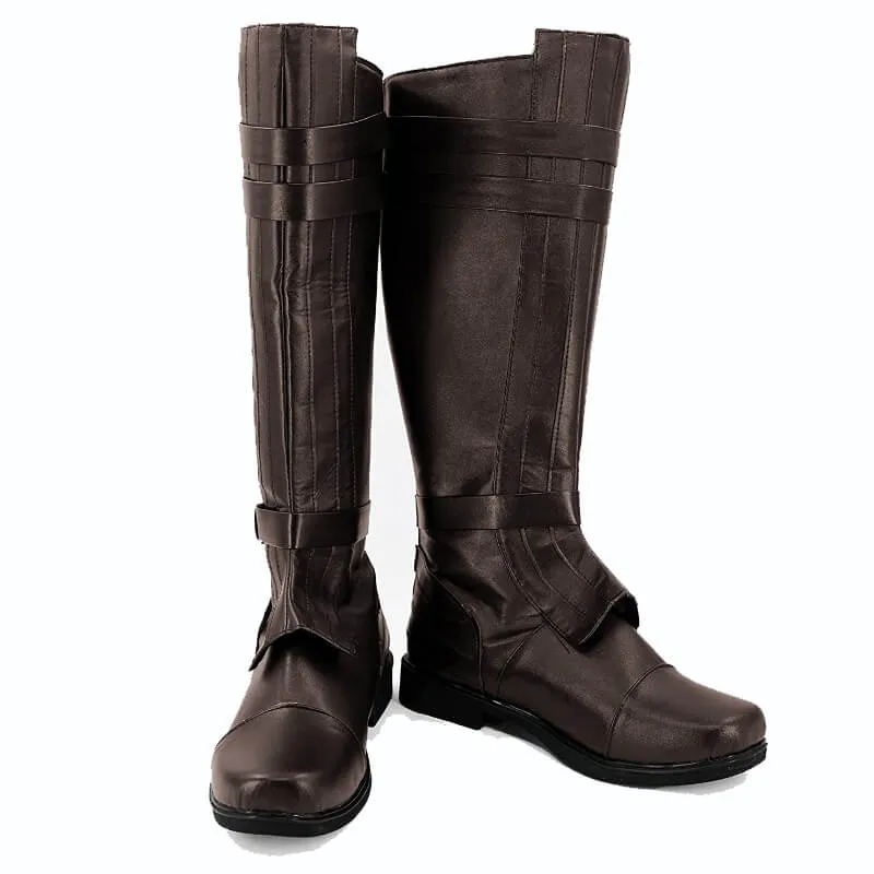 Star Wars Boots Anakin Skywalker Black Brown Shoes Halloween Boots