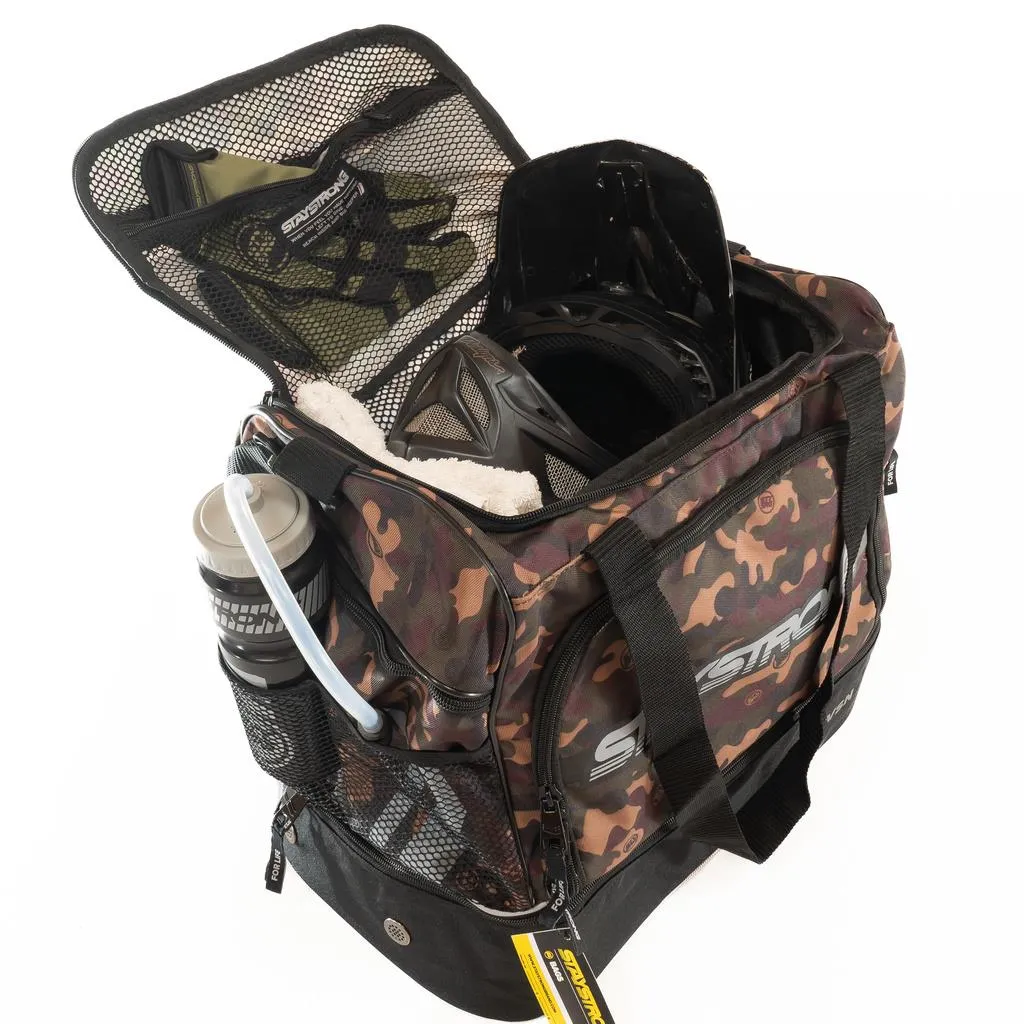 Stay Strong Race DVSN Helmet/Kit Bag - Green Camo