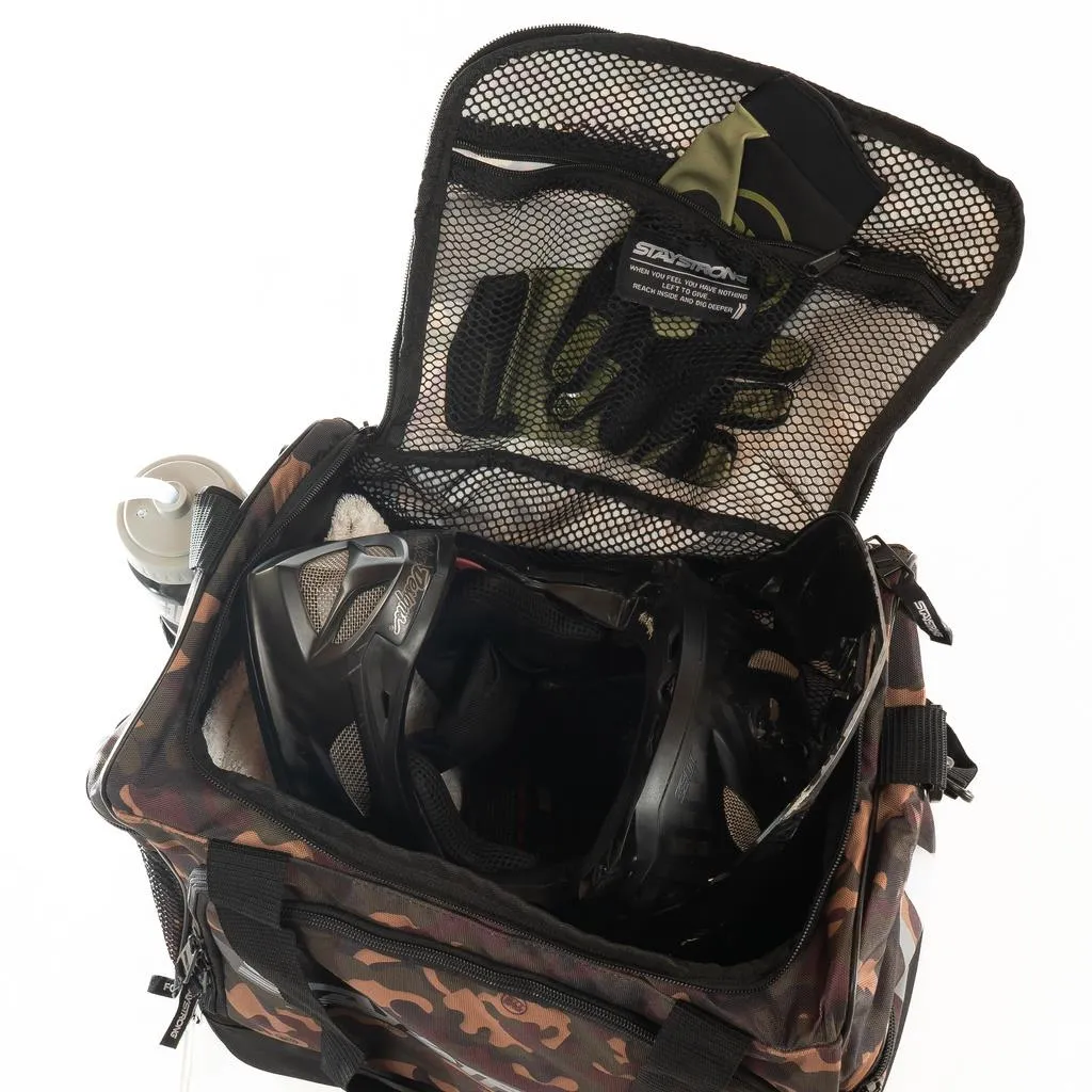 Stay Strong Race DVSN Helmet/Kit Bag - Green Camo