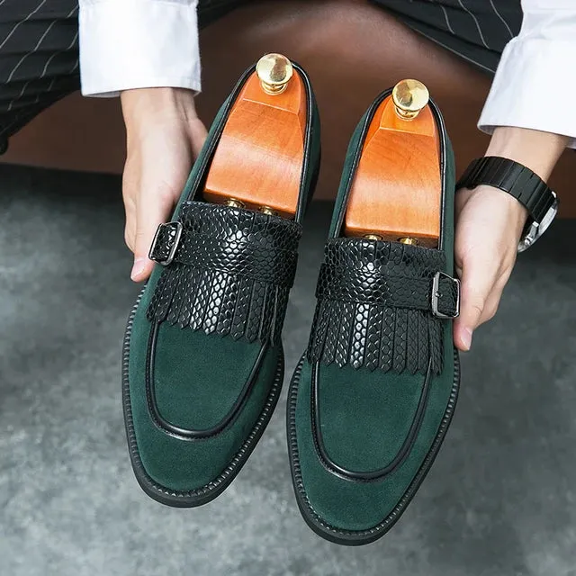 Tassels Square Toe Slip-On Loafers