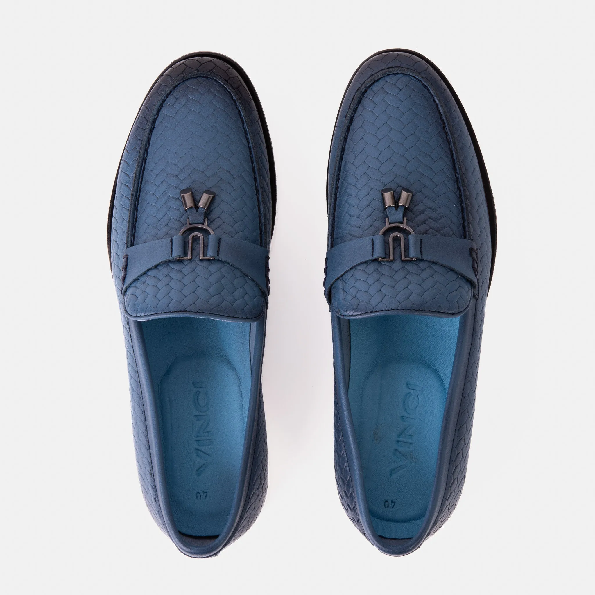 The Sperry Jeans Blue Leather Tassel Loafer Men Shoe