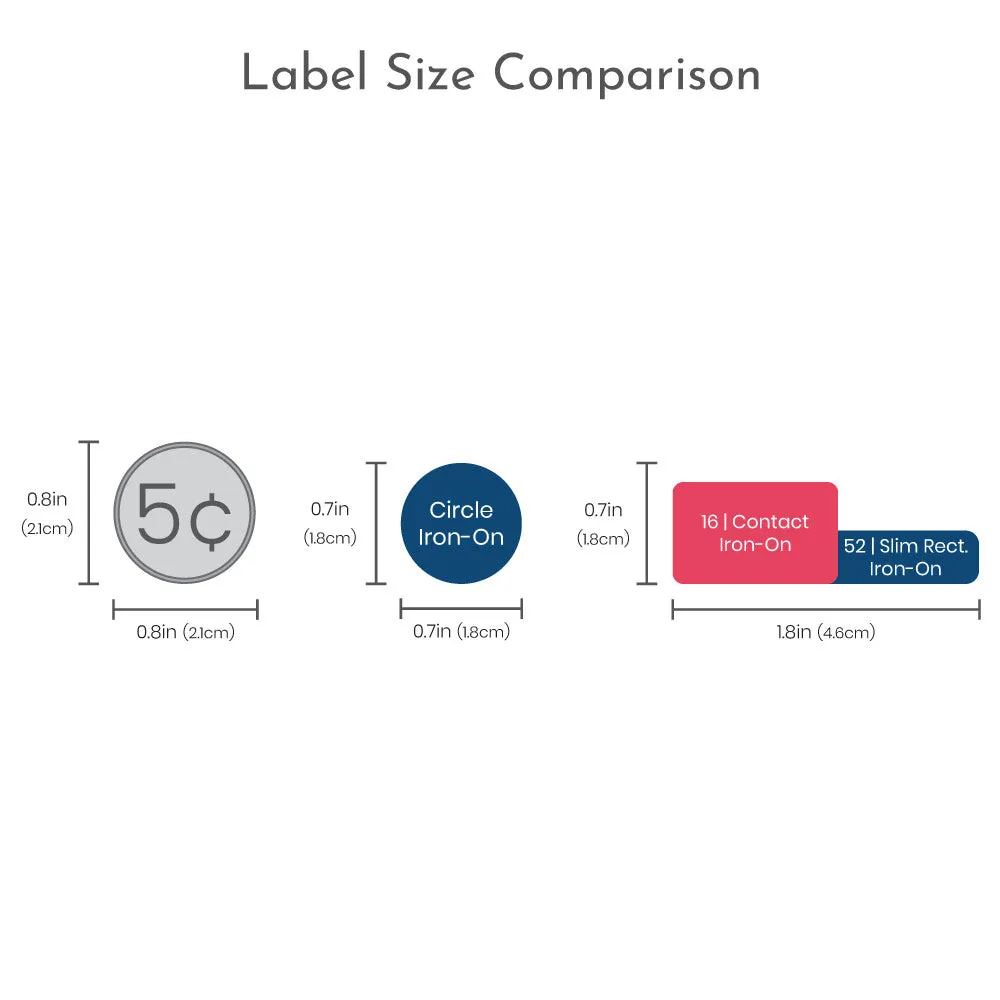 Truck Iron-On Clothing Labels