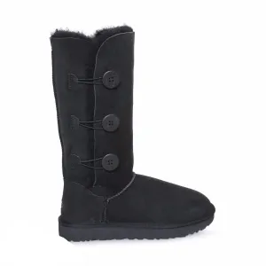 UGG Bailey Button Triplet II Black Boots - Women's