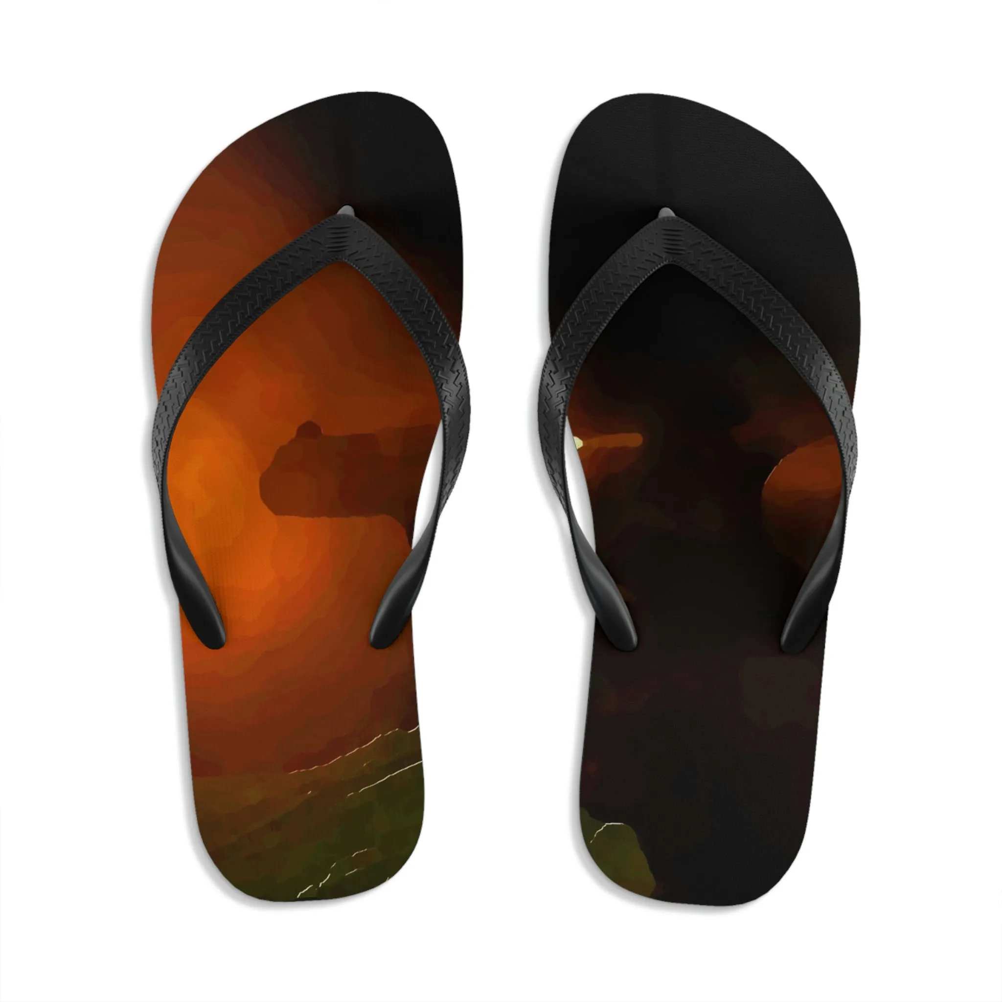 Unisex Flip-Flops ... Ruger .357 Magnum Early-Morning-Target-Practice ... 'Circa April 2022' ... Original Works ...