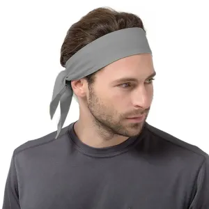 Unisex Sweat Wicking Stretchy Exercise Yoga Gym Bandana Headband Sweatband Head Tie Scarf Wrap, Size: 1.2*0.06m (Grey)