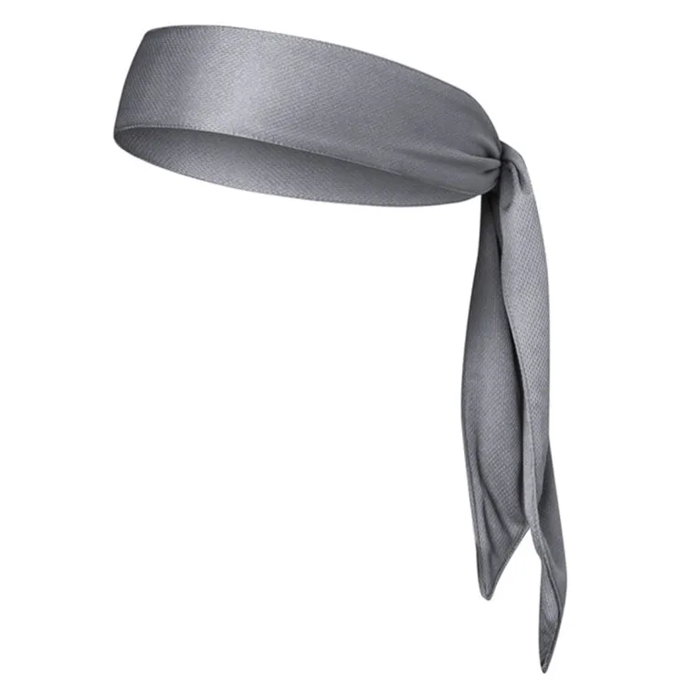 Unisex Sweat Wicking Stretchy Exercise Yoga Gym Bandana Headband Sweatband Head Tie Scarf Wrap, Size: 1.2*0.06m (Grey)