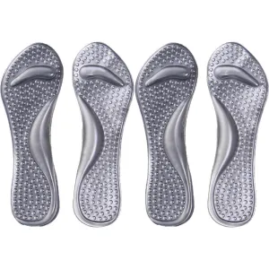 US 2-4 Pairs Massaging Silicon Gel Insoles Relief Pain High Arch Support Insole