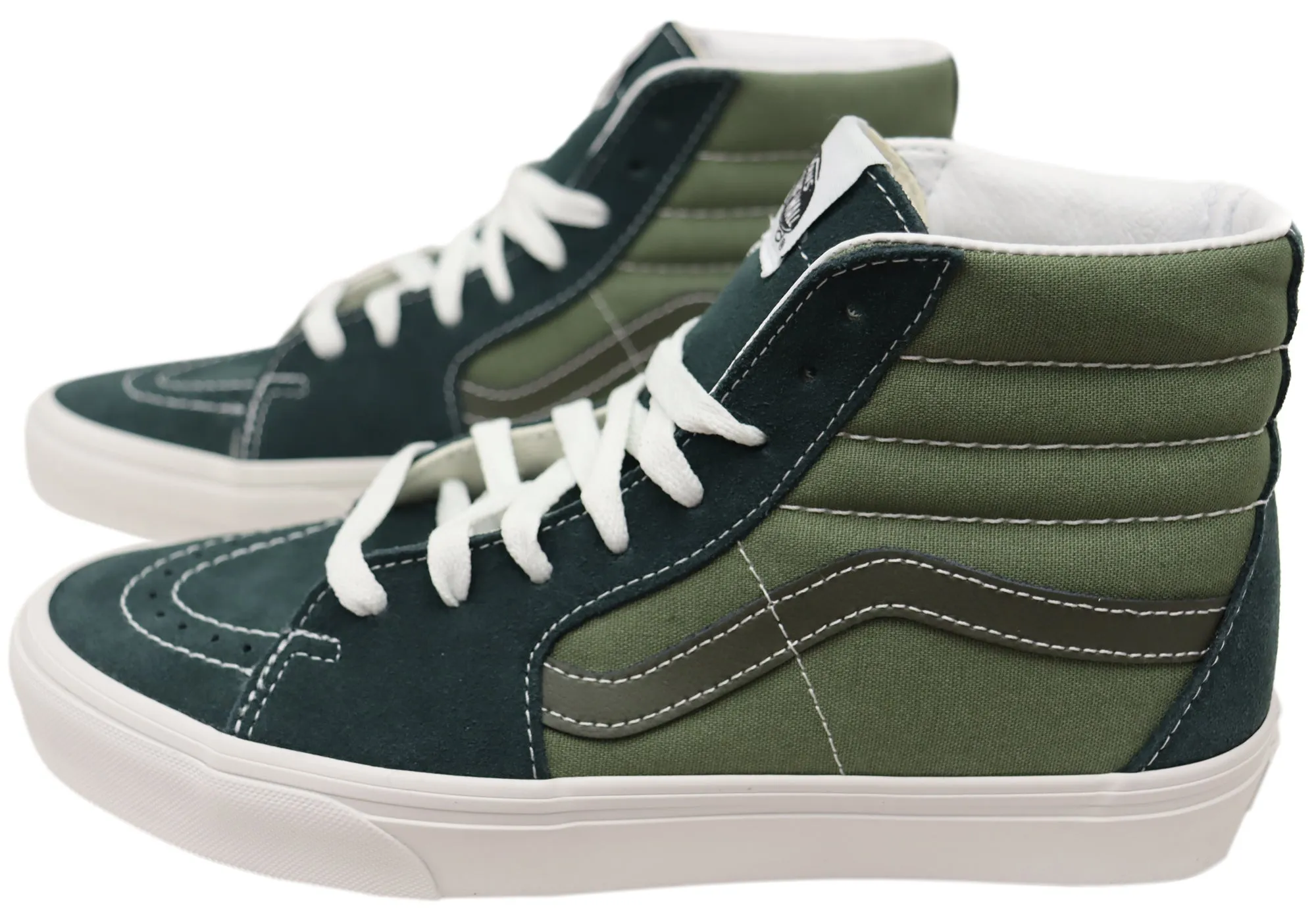 Vans Mens SK8 HI Tri Tone Green Hi Top Sneakers