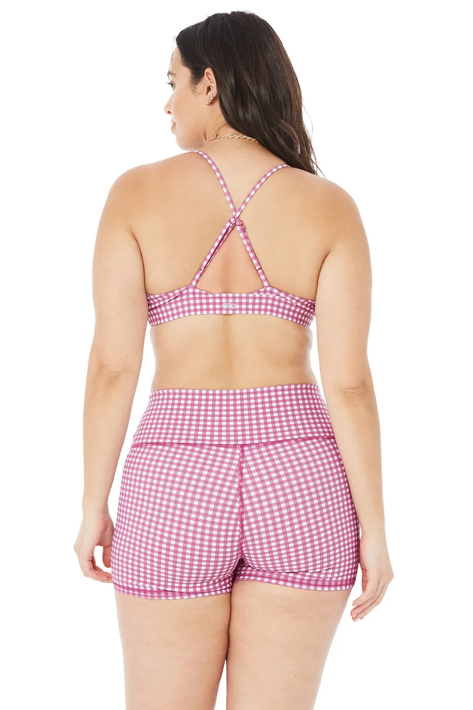 Vapor Splendor Gingham Bra - Raspberry Sorbet