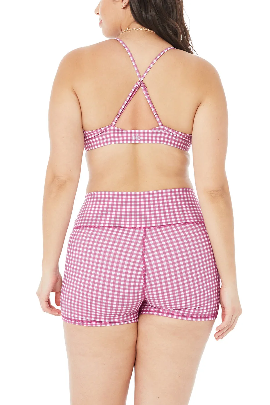 Vapor Splendor Gingham Bra - Raspberry Sorbet