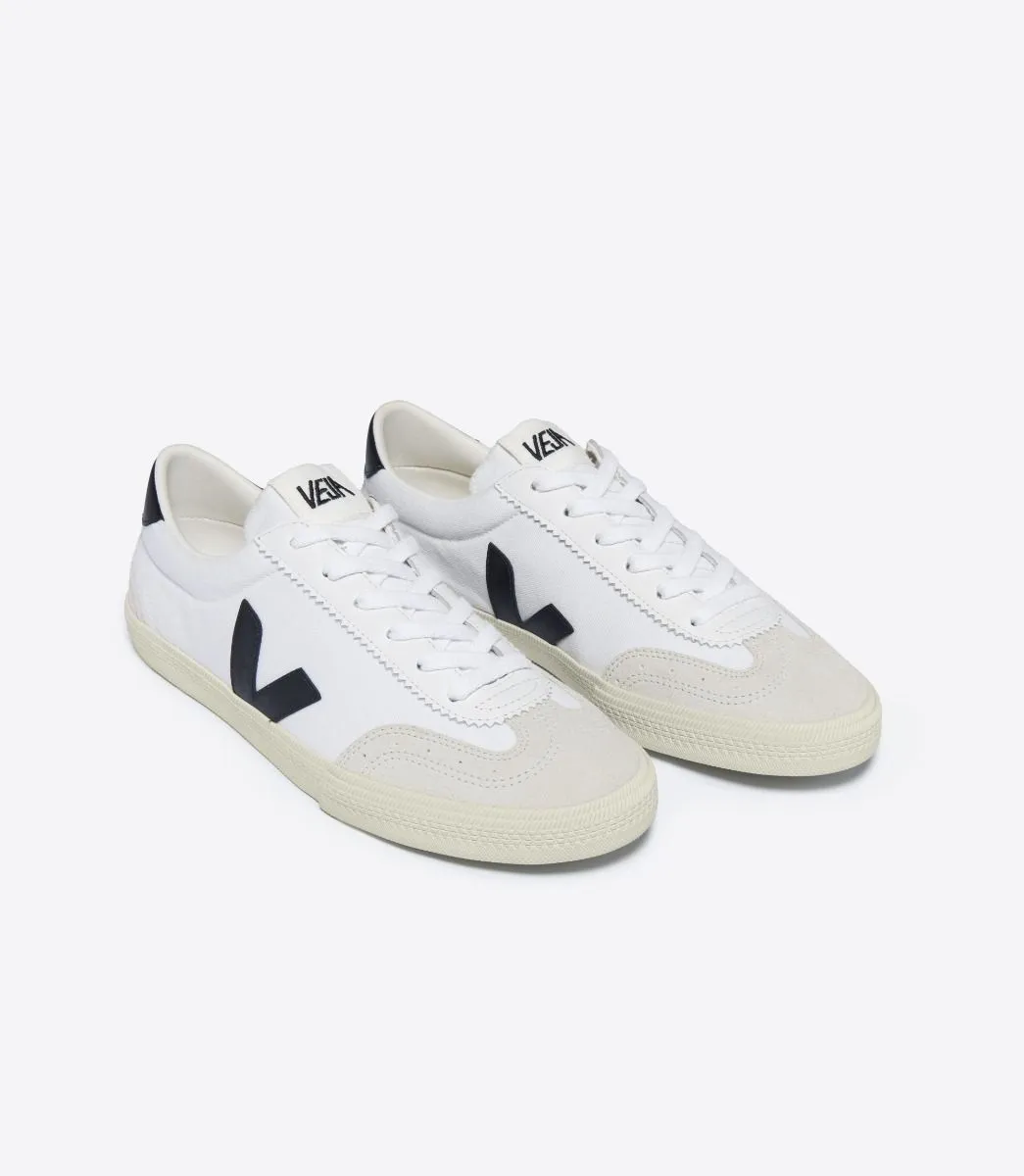 VEJA Men's Volley White Black Canvas Suede Sneaker