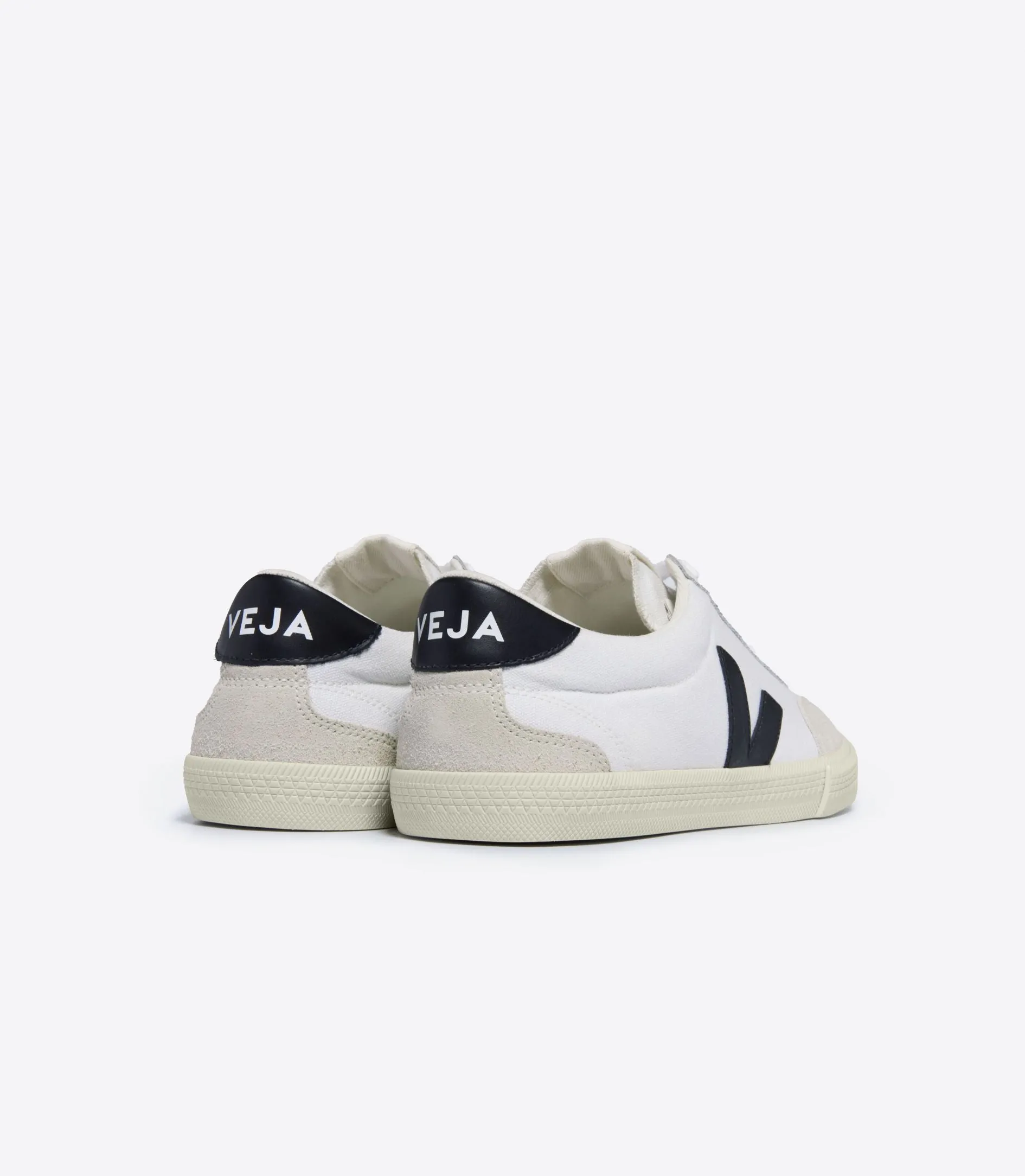 VEJA Men's Volley White Black Canvas Suede Sneaker