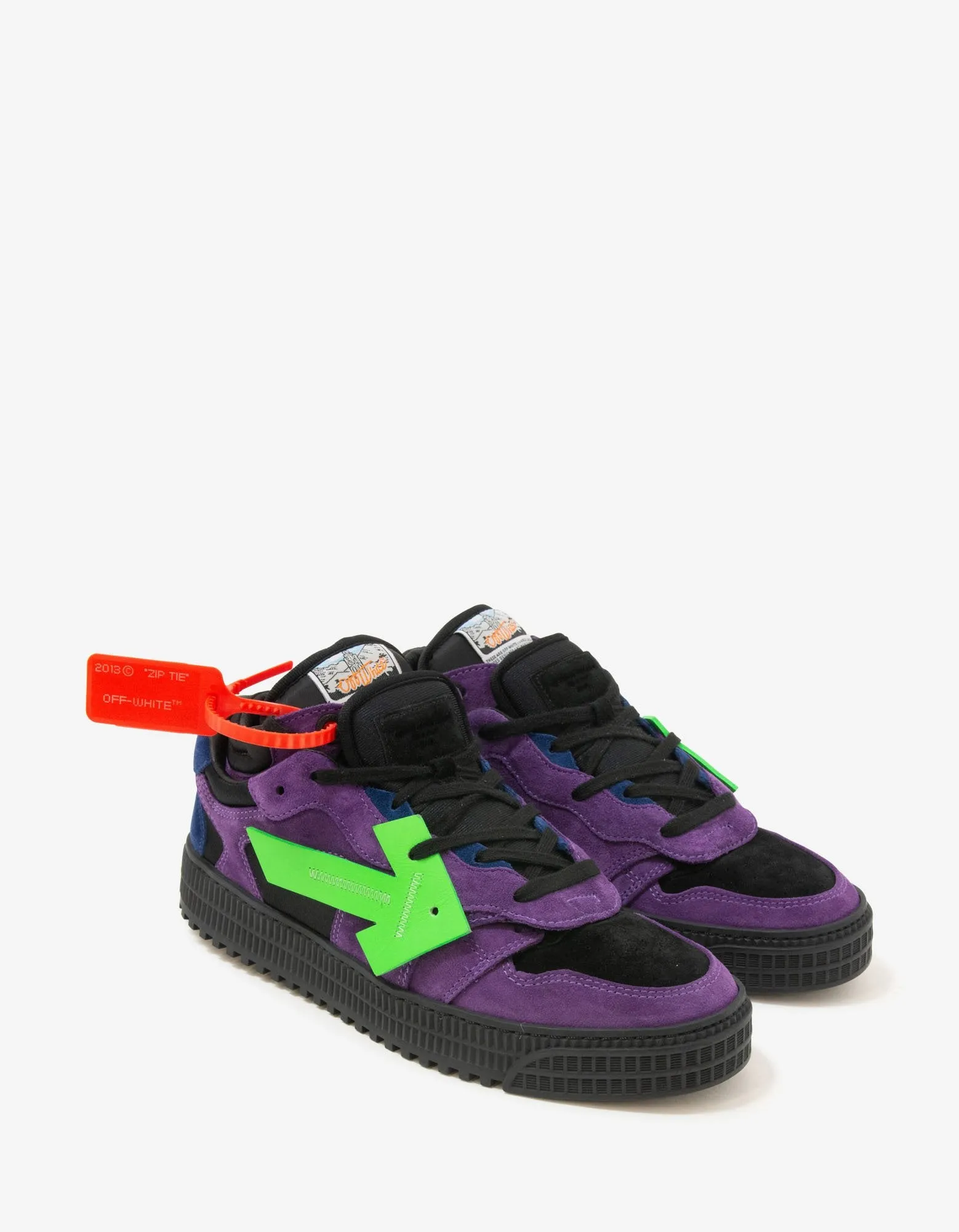 Violet & Green Off-Court Low Trainers