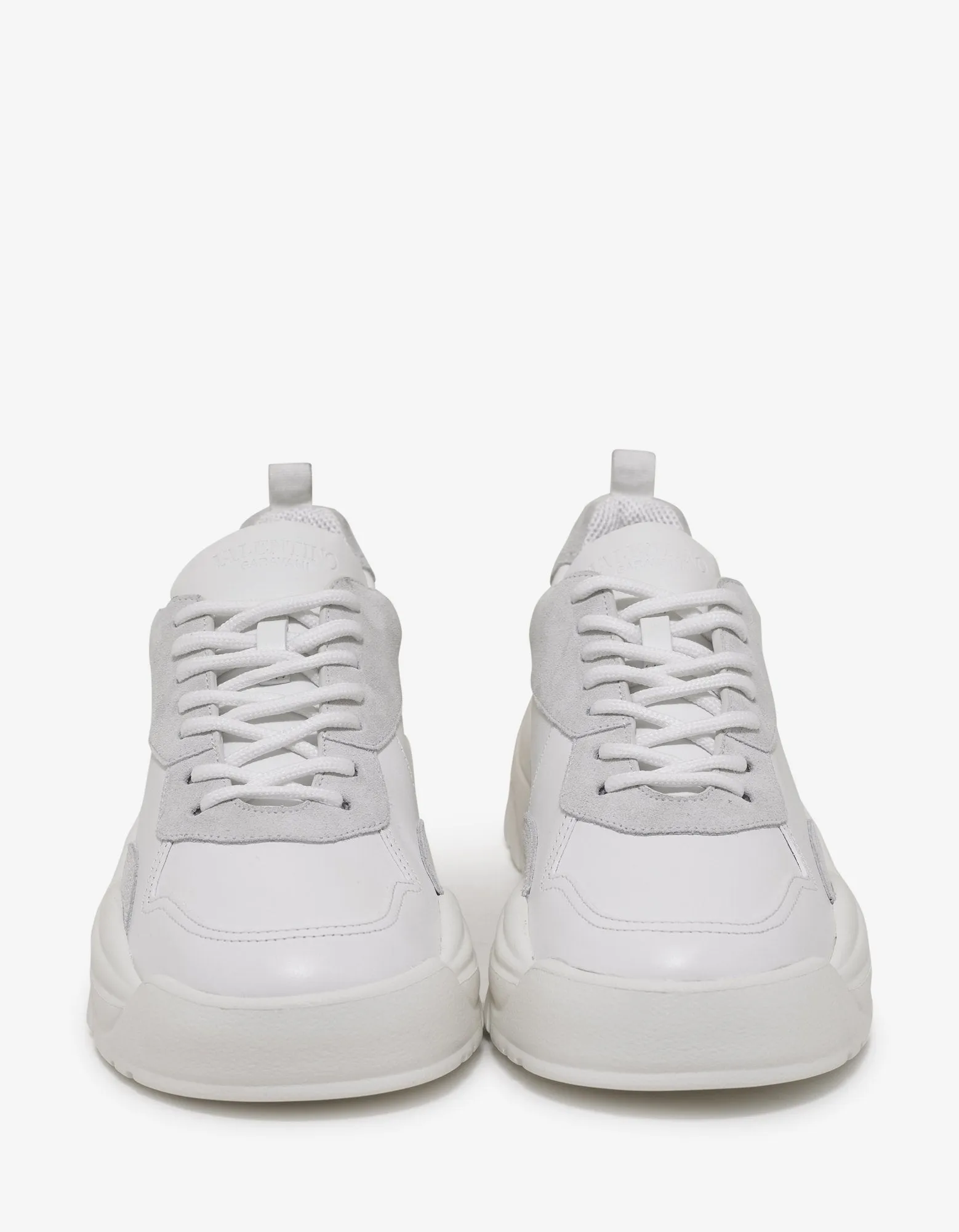 White Gumboy Calf & Suede Leather Trainers