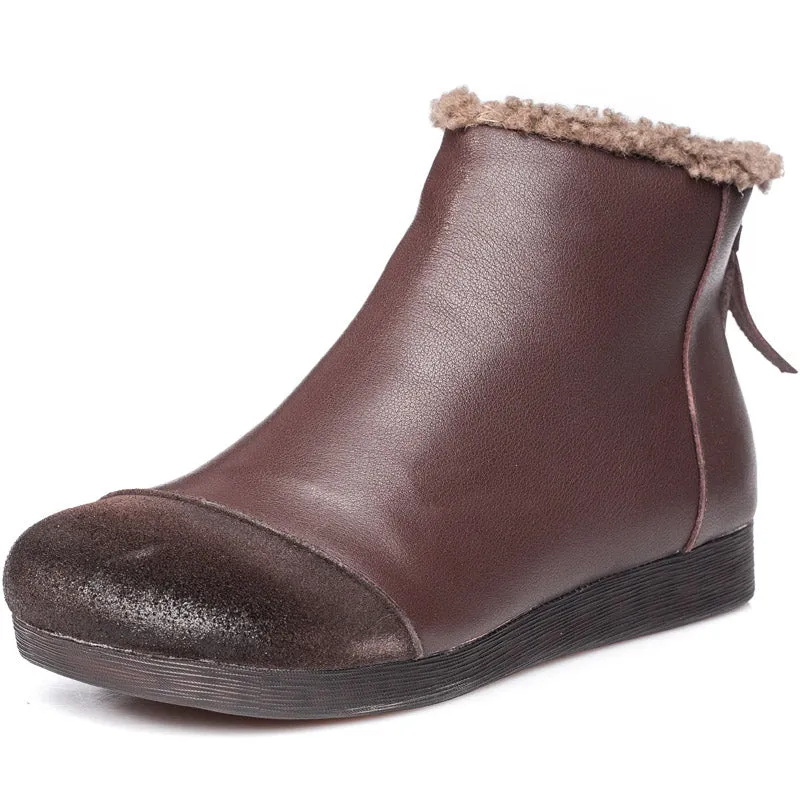 Winter Plush Retro Women Boots | Gift Shoes