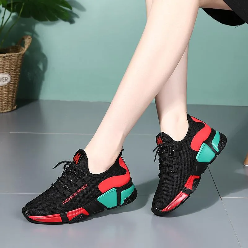 Women's Canvas Heels Sneakers with Lace-up Dance shoes/Ballroom Shoes