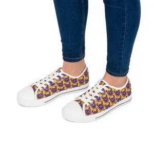 Women's Low Top Sneakers - Gold/Purple Helmets