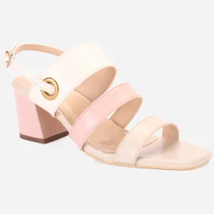 Womens "MICHELLE" Block Heeled Open Toe Sandals