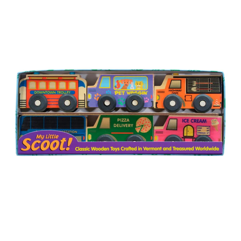 Wooden Vehicle Boxed Service Set of 6 for Toddlers – USA